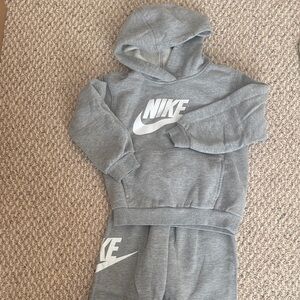 Nike Grey Kids Hoodie and Jogger Set